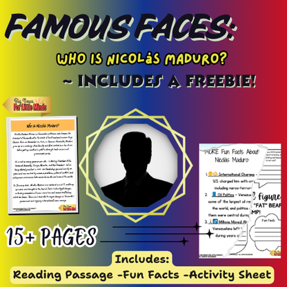 Nicolás Maduro: The Man Behind the Headlines in 2026! Kids Info Pack & Worksheets