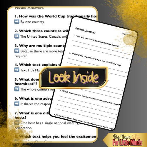 From One Host to Three: World Cup Text Comparison Pack: World Cup USA 2026!