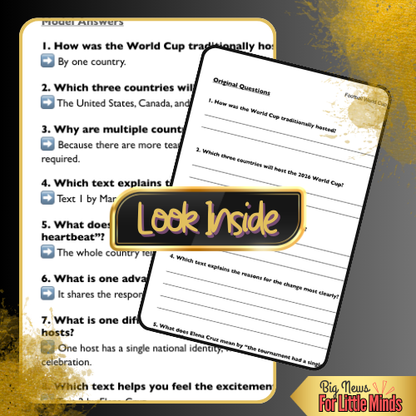 From One Host to Three: World Cup Text Comparison Pack: World Cup USA 2026!