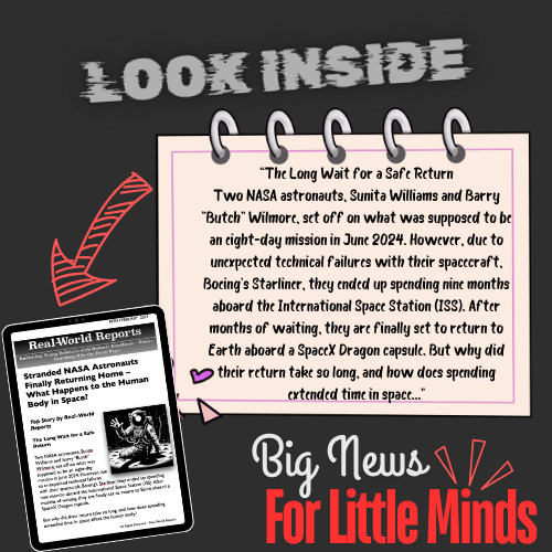 Stranded NASA Astronauts Finally Returning Home – Science of Space Travel: Kids Article Pack!