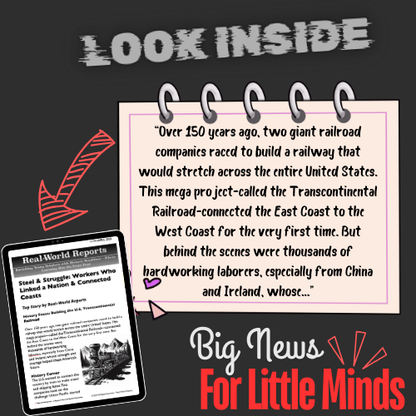 The Transcontinental Railroad: How Chinese & Irish Workers Changed History (Article Pack!)