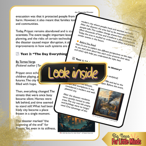 Beginning of the End: Chernobyl & Pripyat Compare & Contrast Pack (Text & More!)