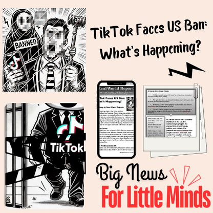 TikTok US Ban: TikTok says it will go dark on Sunday? Article Pack with FREE Worksheets