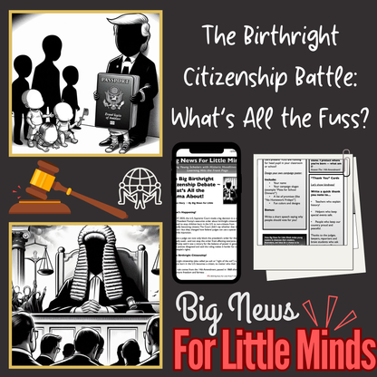 Trump’s Birthright Citizenship Order ~ Explained to Kids in Article Pack with Freebies!