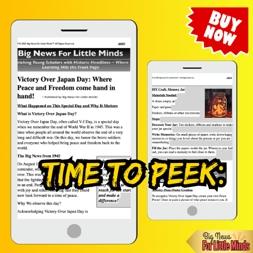 Victory Over Japan Day: Kids Article on Peace & Freedom for VJ Day, Mini History!