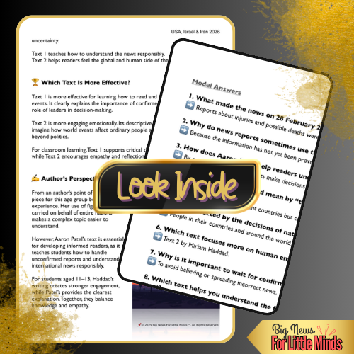 Iran 2026 Conflict: USA, Israel, Iran – Compare & Contrast Pack: Text & Worksheets!