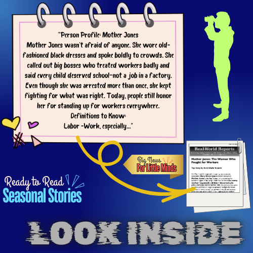 Mother Jones: The Woman Who Fought for Workers! May 1st Labor Day Package