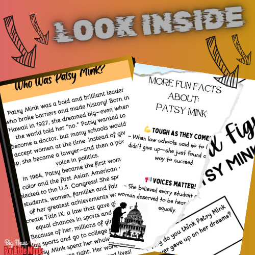 First. Fearless. Female. The Legacy of Patsy Mink! AAPI Heritage Month Reading Pack