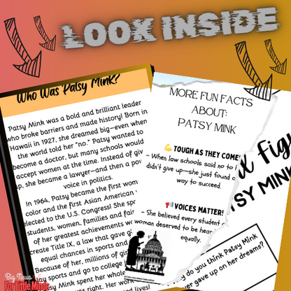 First. Fearless. Female. The Legacy of Patsy Mink! AAPI Heritage Month Reading Pack
