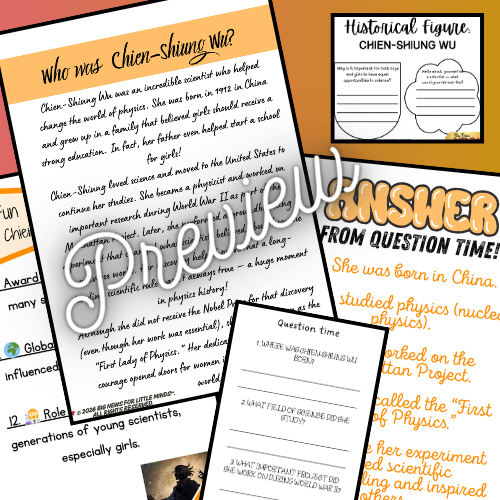 Who Was Chien-Shiung Wu? First Lady of Physics: Women's History Pack (AAPI Lesson)