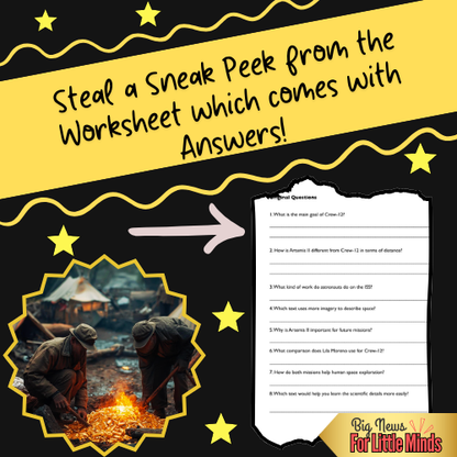 Crew-12 vs. Artemis II: 2 Giant Steps in Space — Compare & Contrast Texts & Worksheet!
