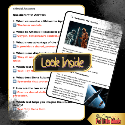 Space Survival: Apollo 13 Lifeboat vs. Artemis II Spacesuits: Compare & Contrast Texts