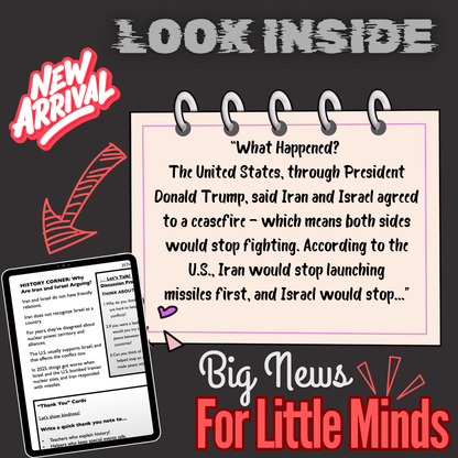 Ceasefire Crumbles: What Kids Should Know About Iran-Israel Tensions - Article Pack on Kids' News