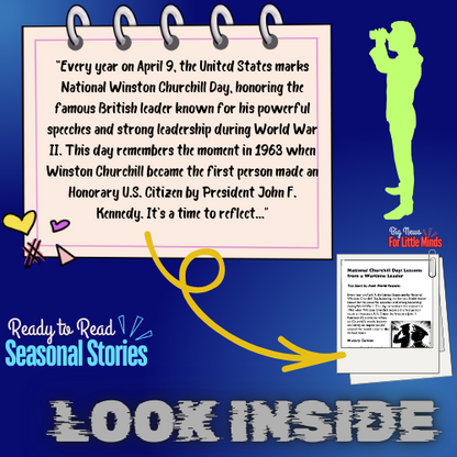 National Churchill Day – Kids Article Pack: Leadership, Grit & Powerful Speeches