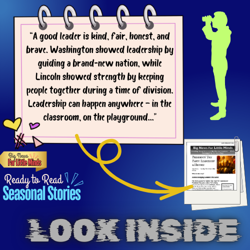 Presidents’ Day Party: Leadership & History Article Package for Kids in February!