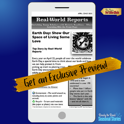One Earth, One Chance: Earth Day Article Package for Kids in April