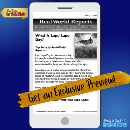 Lapu-Lapu Day on April 27th: Who Was Lapu-Lapu? Kids Article Pack with FREEBIES!