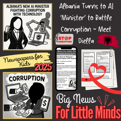 Albania’s AI ‘Minister’ Launched to Tackle Corruption Kids Article, Freebies & More!
