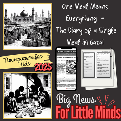 Gaza Hunger Diary: The Journey of One Meal: Kids Article on True Events! #FREEBIES