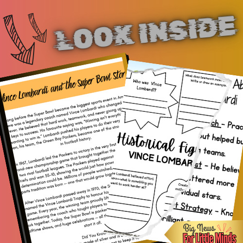 Who was: Vince Lombardi & True Story of the Super Bowl! Freebie Gift included!