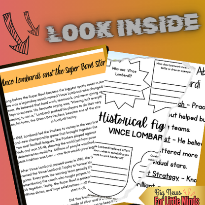 Who was: Vince Lombardi & True Story of the Super Bowl! Freebie Gift included!