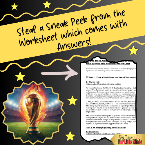 From One Host to Three: World Cup Text Comparison Pack: World Cup USA 2026!