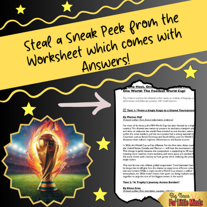 From One Host to Three: World Cup Text Comparison Pack: World Cup USA 2026!
