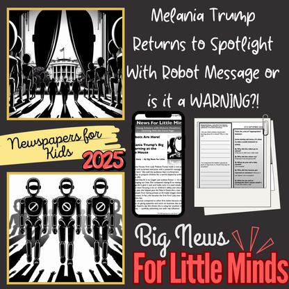 Rare Appearance: Melania Trump Talks Robots + Take It Down Act in Article Pack!