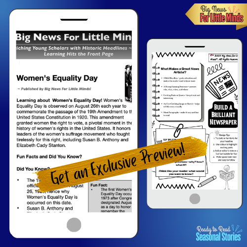 Women's Equality Day: Article Pack on the Suffrage Movement with Worksheets