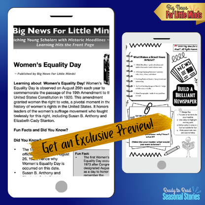 Women's Equality Day: Article Pack on the Suffrage Movement with Worksheets