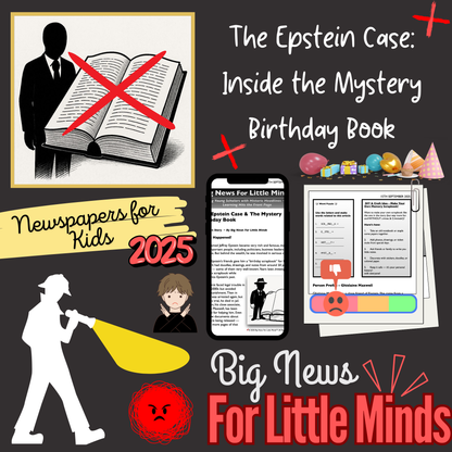 Epstein Case Explained Without Exact Details (for Kids!) Article Pack with Freebies