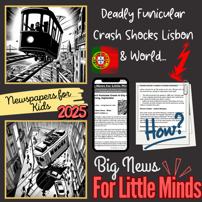 Lisbon Funicular Crash 2025, What are Funiculars? Kids Article Package & Freebies!
