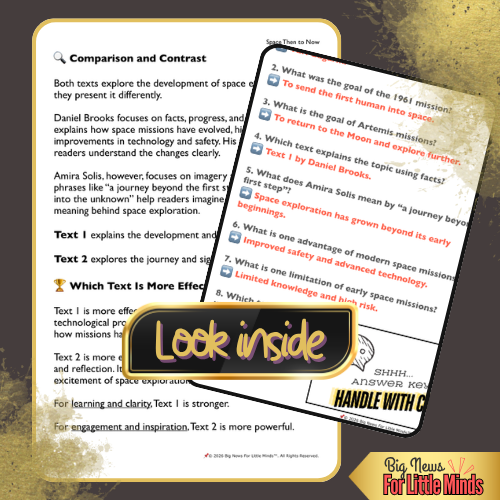 From First Orbit to the Artemis Missions: Compare and Contrast Package with Worksheet!