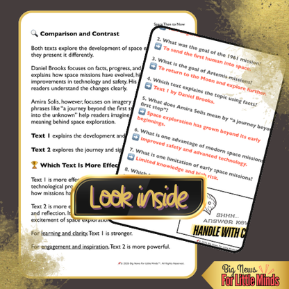 From First Orbit to the Artemis Missions: Compare and Contrast Package with Worksheet!