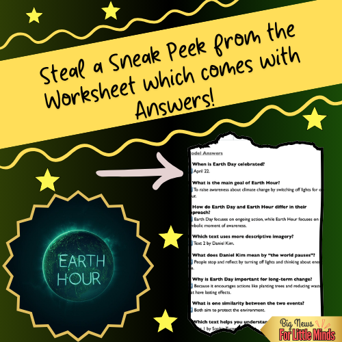Earth Day vs. Earth Hour: Compare and Contrast Action & Awareness Texts (Package)