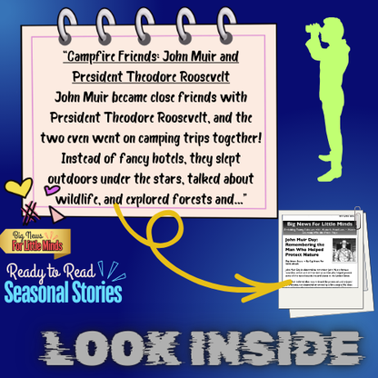 John Muir Day: Camping with President Roosevelt & the Great Outdoors: Article Pack!