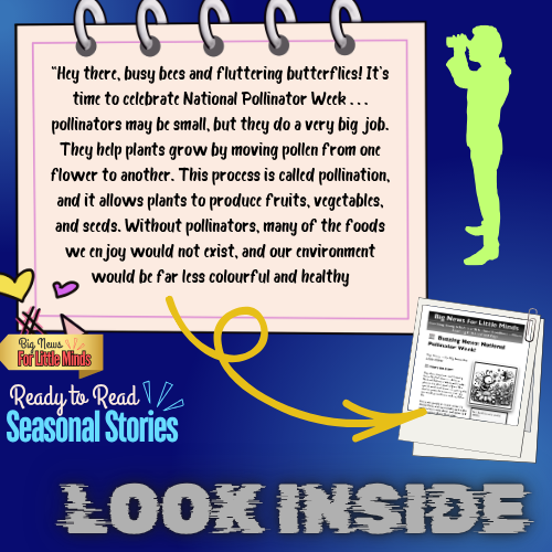 National Pollinator Week: Kids Article Package with FREE Worksheets & Activities