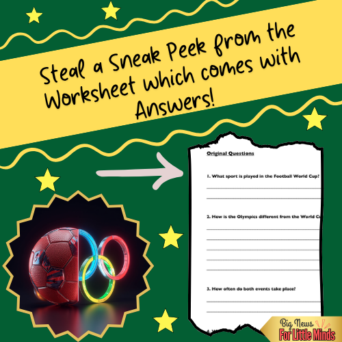 Football World Cup vs Olympics: Compare & Contrast 2 Texts, Analysis, Worksheets!