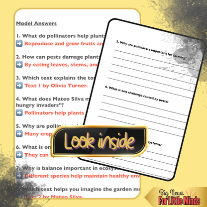Pollinators vs. Pests: Helpful Visitors / Garden Trouble? Comparing Texts: Pollinator Week