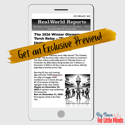 The 2026 Winter Olympics Torch Relay – ‘The Greatest Journey’ Kids Article Pack!
