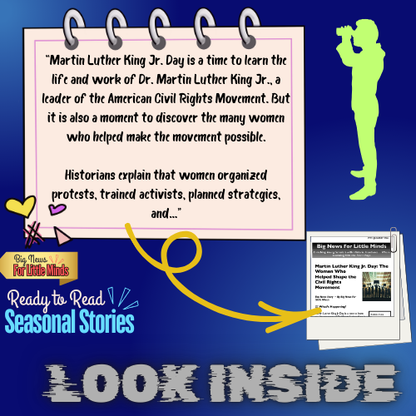 MLK Day: Civil Rights Women Leaders who made History! Black History Month Reading Pack!