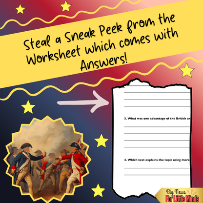 Minutemen & Redcoats: Compare & Contrast Texts & Worksheet for 4th July Lesson Plan