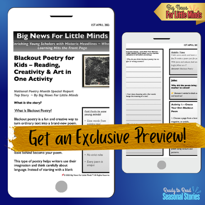 What Is Blackout Poetry? National Poetry Month Special Pack for Kids & Freebies!