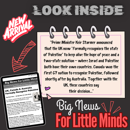 Palestine has Been Recognised by UK & More (News Pack 4 Kids with Freebies)