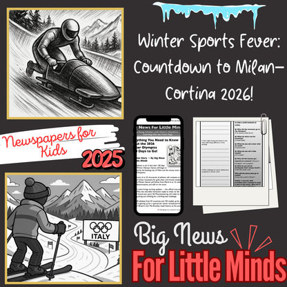 2026 Winter Olympics Kids Article Pack on this Upcoming Event! (Freebies included!)