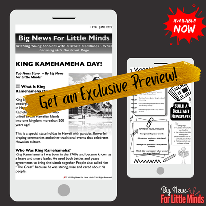 King Kamehameha Day: History, Heroes & Hawaiian Pride in Kids Article Package & Freebies x2!