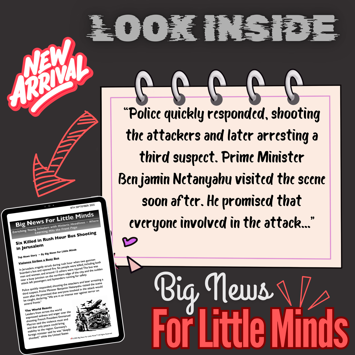 Jerusalem Bus Shooting Sparks Terror & Shocks World: Kids Article Pack & Freebies!