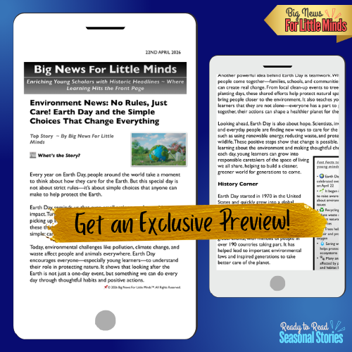 Think Green: Earth Day Made Simple in Kids Article & Activity Package (Freebies inside!)