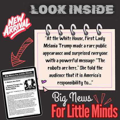 Rare Appearance: Melania Trump Talks Robots + Take It Down Act in Article Pack!