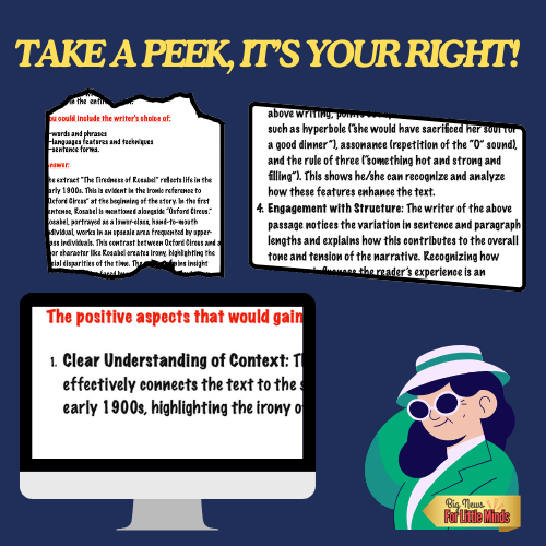 “The Tiredness of Rosabel” ELA Test Prep & GCSE English Analysis with Worksheets!